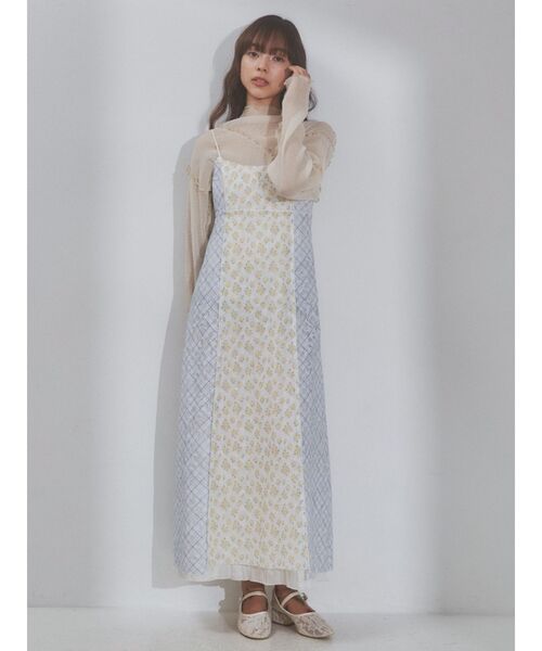 merry jenny(メリージェニー)の「flower × check キャミワンピース(ワンピース・レディース・グリーン/イエロー・FREE)」の14枚目の写真