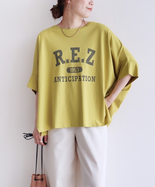 reca(レカ)の「ドルマンロゴカットソー(Tシャツ/カットソー・レディース・オフホワイト/イエロー/ブラック/グレイッシュベージュ・M)」の16枚目の写真