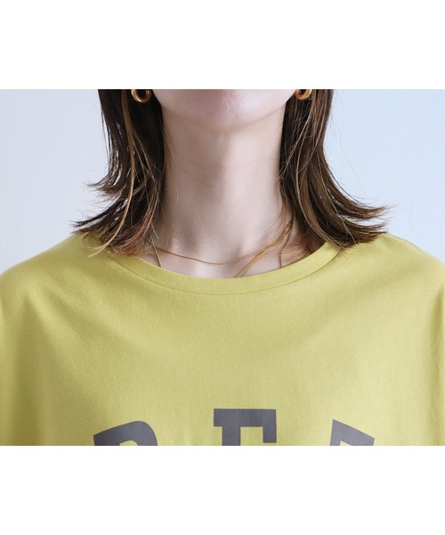 reca(レカ)の「ドルマンロゴカットソー(Tシャツ/カットソー・レディース・オフホワイト/イエロー/ブラック/グレイッシュベージュ・M)」の12枚目の写真