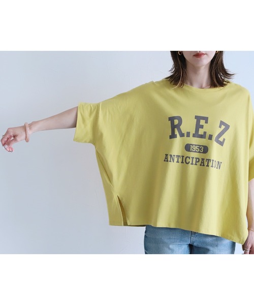 reca(レカ)の「ドルマンロゴカットソー(Tシャツ/カットソー・レディース・オフホワイト/イエロー/ブラック/グレイッシュベージュ・M)」の13枚目の写真
