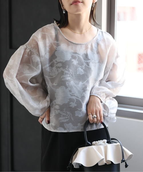 22SS MURRAL Framed flower top ブラウス Tシャツ Murral framed flower トップスミューラルレース