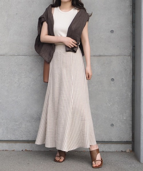 LAULEN（ローレン）の「Linen shirt jacket（テーラードジャケット・レディース・ブラウン/ベージュ・FREE）」の22枚目の写真