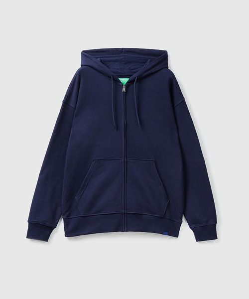 BENETTON (UNITED COLORS OF BENETTON)(ベネトンユナイテッドカラーズオブベネトン)の「ロゴマーク付きジップアップスウェットパーカー(パーカー・メンズ・ネイビー/グレー・SMALL/MEDIUM/LARGE/X-SMALL)」の5枚目の写真