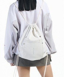 SETUPEXE | 【SETUP‐EXE / セットアップエグゼ】Wrinkle leather star stud Gym sack / フェイクレザー ナップサック(バックパック/リュック)