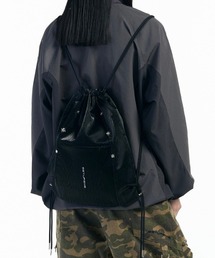 SETUPEXE | 【SETUP‐EXE / セットアップエグゼ】Wrinkle leather star stud Gym sack / フェイクレザー ナップサック(バックパック/リュック)