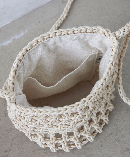 EFOLE(エフォル)の「Macrame mini shoulder bag / マクラメ ミニ ショルダー バッグ(ショルダーバッグ・レディース・オフホワイト・FREE)」の6枚目の写真