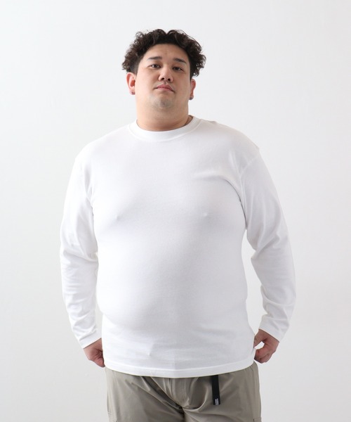 FUNALIVE(ファンアライブ)の「KONGOW ビックサイズ/キングサイズ ヘビーウェイト Tシャツ 長袖 7.5オンス(Tシャツ/カットソー・メンズ・ブラック/カーキ/その他2/ネイビー/ホワイト/その他1・3L/4L)」の1枚目の写真