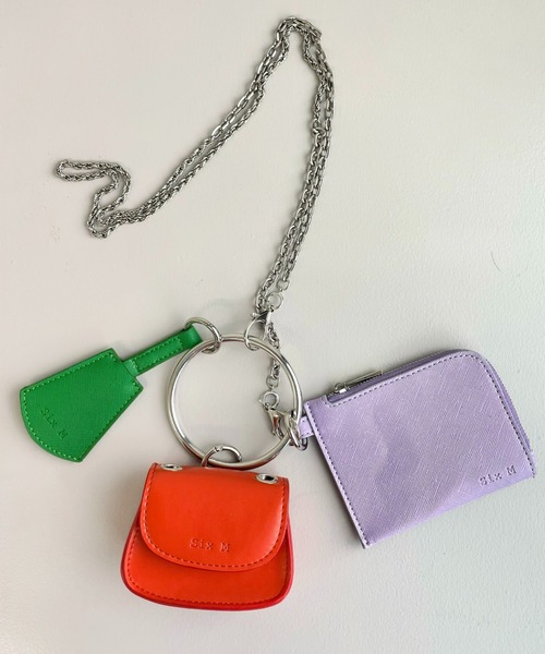 WHO'S WHO gallery（フーズフーギャラリー）の「【SixM/シックスエム】マルチMIXケース（ショルダーバッグ・レディース・シルバー/イエロー/オレンジ・FREE）」の14枚目の写真