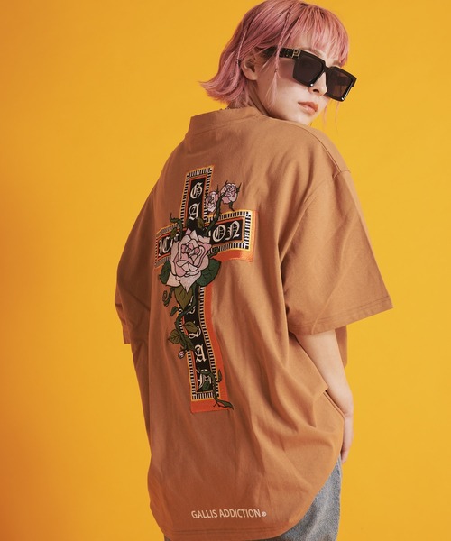GALLIS ADDICTION(ガリスアディクション)の「GA BIG刺繍 TEE(Tシャツ/カットソー・メンズ・ブラック/ホワイト/ブラウン・M/L)」の3枚目の写真