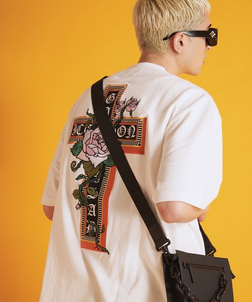 GALLIS ADDICTION(ガリスアディクション)の「GA BIG刺繍 TEE(Tシャツ/カットソー・メンズ・ブラック/ホワイト/ブラウン・M/L)」の5枚目の写真