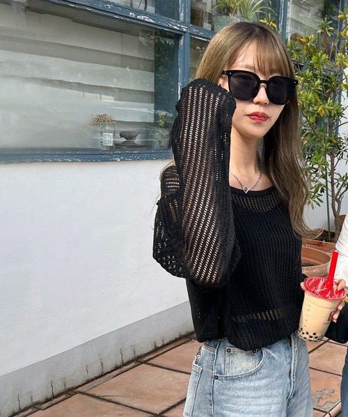 Futier land（フューティアランド）の「コンパクトサングラス（サングラス・レディース・ブラウン/グリーン/ブラック/ブルー・FREE）」の21枚目の写真