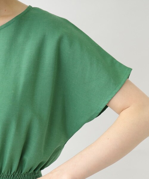 grove(グローブ)の「◆バックボタンフレンチスリーブワンピース(ワンピース・レディース・ブラック系1/ダークグリーン/ネイビー・02/03/04/05/01)」の7枚目の写真