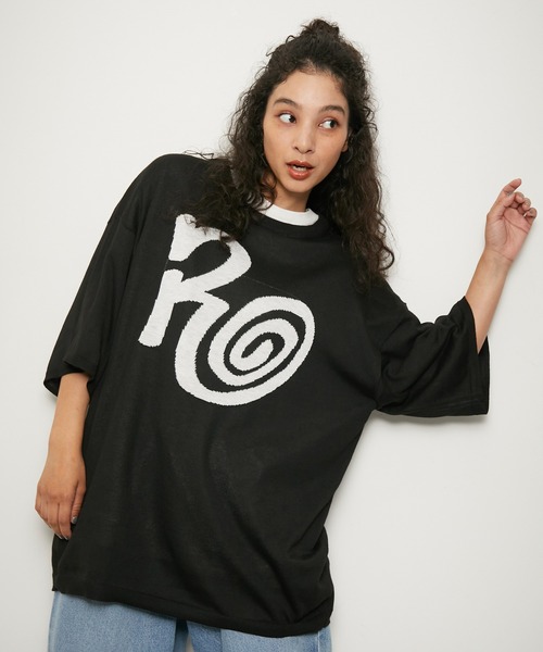 re_k by JUNRED（レクバイジュンレッド）の「re_k by JUNRED / アソートアート半袖ニットプルオーバー（Tシャツ/カットソー・メンズ・ライトグレー/ブラック/パープル/グリーン・S/M/L）」の2枚目の写真