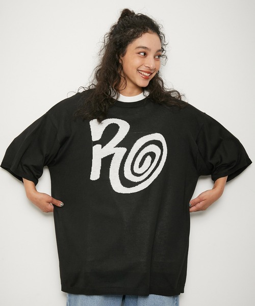 re_k by JUNRED（レクバイジュンレッド）の「re_k by JUNRED / アソートアート半袖ニットプルオーバー（Tシャツ/カットソー・メンズ・ライトグレー/ブラック/パープル/グリーン・S/M/L）」の5枚目の写真