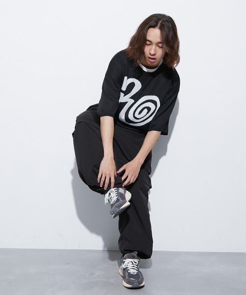 re_k by JUNRED（レクバイジュンレッド）の「re_k by JUNRED / アソートアート半袖ニットプルオーバー（Tシャツ/カットソー・メンズ・ライトグレー/ブラック/パープル/グリーン・S/M/L）」の17枚目の写真