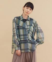 FRAPBOIS | チェックシフォン シャツ(シャツ/ブラウス)