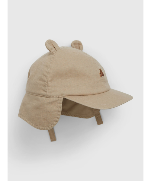 GAP（ギャップ）の「コットンリネン ブラナンベア ハット (ベビー)（キャップ・キッズ・ベージュ・6-12M/18-24M/12-18M/0-6M）」の4枚目の写真