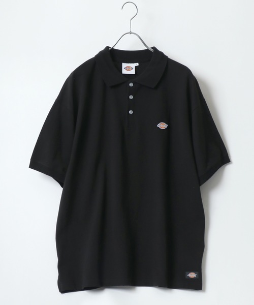 Dickies(ディッキーズ)の「Dickies/ディッキーズ オーバーサイズ カノコ ミニワッペン刺繍 ポロシャツ(ポロシャツ・メンズ・ブラック/ホワイト/グリーン/ネイビー・M/L/XL)」の5枚目の写真