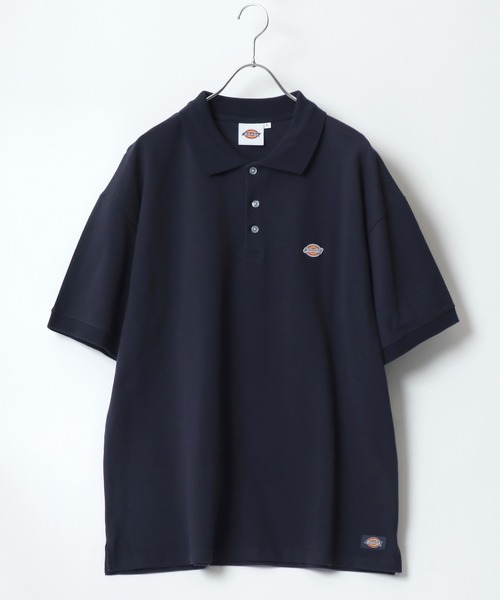 Dickies(ディッキーズ)の「Dickies/ディッキーズ オーバーサイズ カノコ ミニワッペン刺繍 ポロシャツ(ポロシャツ・メンズ・ブラック/ホワイト/グリーン/ネイビー・M/L/XL)」の10枚目の写真