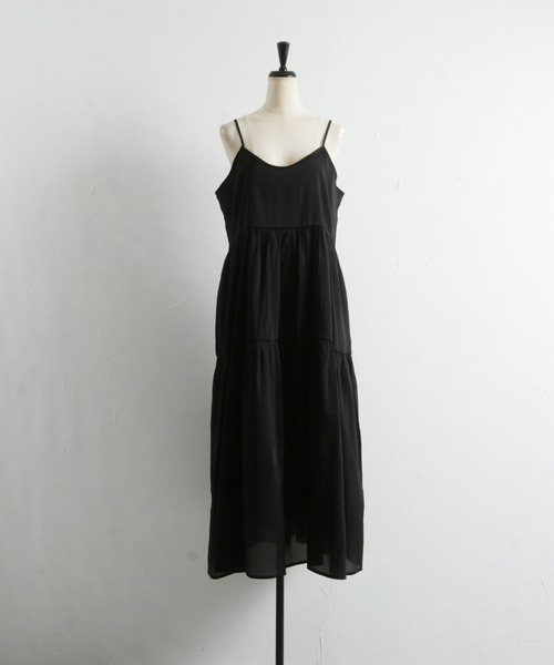 &. NOSTALGIA(アンドドットノスタルジア)の「【ZOZO限定】オーガンジーキャミワンピース(ワンピース・レディース・グレー/ブラック・FREE)」の7枚目の写真