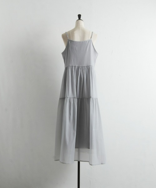 &. NOSTALGIA(アンドドットノスタルジア)の「【ZOZO限定】オーガンジーキャミワンピース(ワンピース・レディース・グレー/ブラック・FREE)」の10枚目の写真