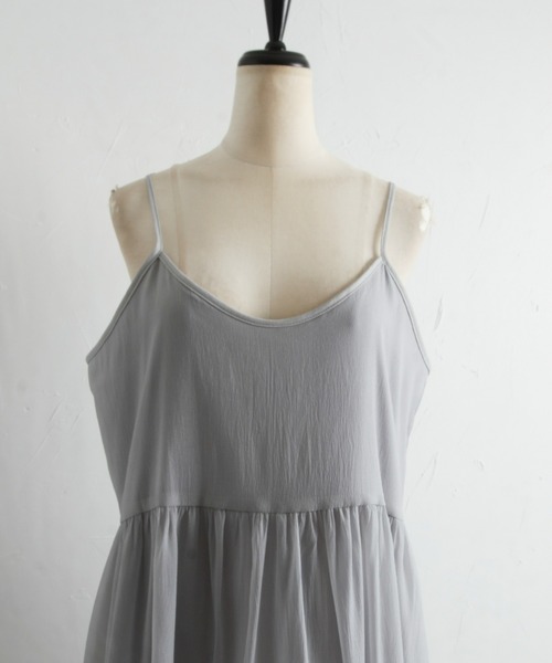 &. NOSTALGIA(アンドドットノスタルジア)の「【ZOZO限定】オーガンジーキャミワンピース(ワンピース・レディース・グレー/ブラック・FREE)」の12枚目の写真