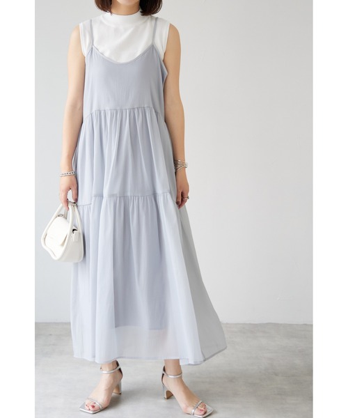 &. NOSTALGIA(アンドドットノスタルジア)の「【ZOZO限定】オーガンジーキャミワンピース(ワンピース・レディース・グレー/ブラック・FREE)」の22枚目の写真