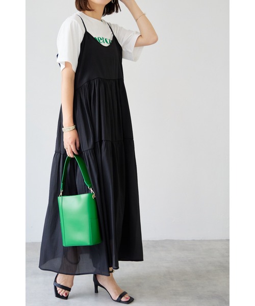 &. NOSTALGIA(アンドドットノスタルジア)の「【ZOZO限定】オーガンジーキャミワンピース(ワンピース・レディース・グレー/ブラック・FREE)」の21枚目の写真