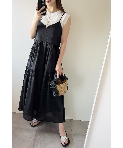 &. NOSTALGIA(アンドドットノスタルジア)の「【ZOZO限定】オーガンジーキャミワンピース(ワンピース・レディース・グレー/ブラック・FREE)」の17枚目の写真