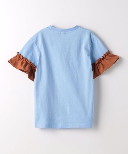 green label relaxing（グリーンレーベルリラクシング）の「TJ ソリッド フリル袖 Tシャツ 100cm-130cm（Tシャツ/カットソー・キッズ・ライトブルー/オフホワイト・100cm/130cm/120cm/110cm）」の6枚目の写真