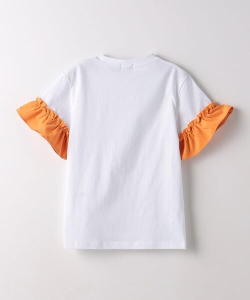 green label relaxing（グリーンレーベルリラクシング）の「TJ ソリッド フリル袖 Tシャツ 100cm-130cm（Tシャツ/カットソー・キッズ・ライトブルー/オフホワイト・100cm/130cm/120cm/110cm）」の3枚目の写真