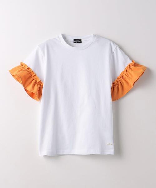 green label relaxing（グリーンレーベルリラクシング）の「TJ ソリッド フリル袖 Tシャツ 100cm-130cm（Tシャツ/カットソー・キッズ・ライトブルー/オフホワイト・100cm/130cm/120cm/110cm）」の14枚目の写真