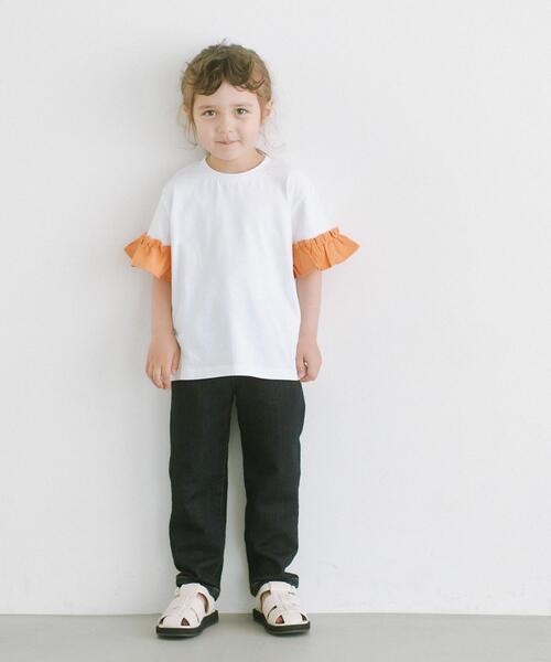 green label relaxing（グリーンレーベルリラクシング）の「TJ ソリッド フリル袖 Tシャツ 100cm-130cm（Tシャツ/カットソー・キッズ・ライトブルー/オフホワイト・100cm/130cm/120cm/110cm）」の12枚目の写真