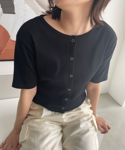 LOWRYS FARM（ローリーズファーム）の「２ＷＡＹコンパクトカーディガンＳＳ　909467（カーディガン/ボレロ・レディース・ホワイト/ブラック/ブルー/その他・FREE）」の3枚目の写真