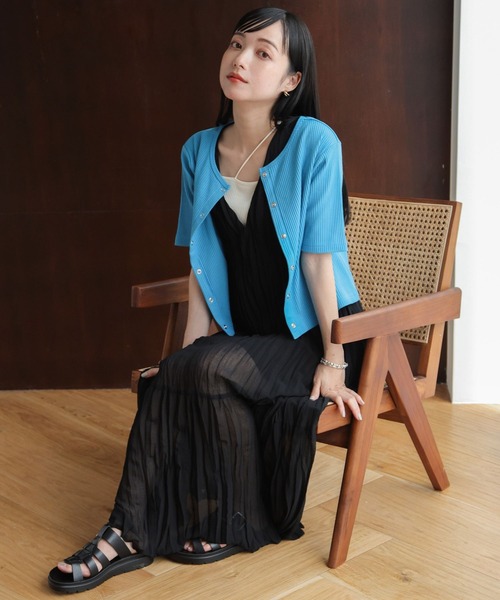 LOWRYS FARM（ローリーズファーム）の「２ＷＡＹコンパクトカーディガンＳＳ　909467（カーディガン/ボレロ・レディース・ホワイト/ブラック/ブルー/その他・FREE）」の10枚目の写真