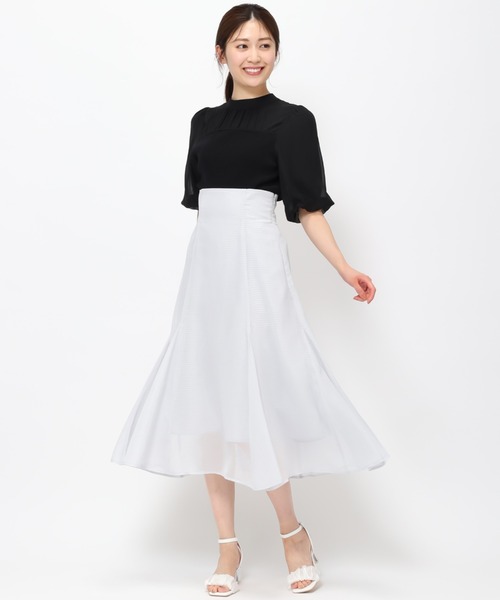 MISCH MASCH(ミッシュマッシュ)の「シアーギンガムスカート/MM327220(スカート・レディース・ブラック/グレー/オレンジ・S/M)」の4枚目の写真