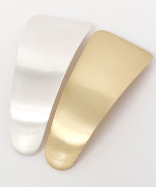 mysty woman（ミスティウーマン）の「マットメタルバレッタＬ 908242（バレッタ/ヘアクリップ・レディース・シルバー/ゴールド・FREE）」の7枚目の写真