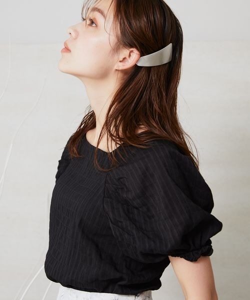 mysty woman（ミスティウーマン）の「マットメタルバレッタＬ 908242（バレッタ/ヘアクリップ・レディース・シルバー/ゴールド・FREE）」の5枚目の写真