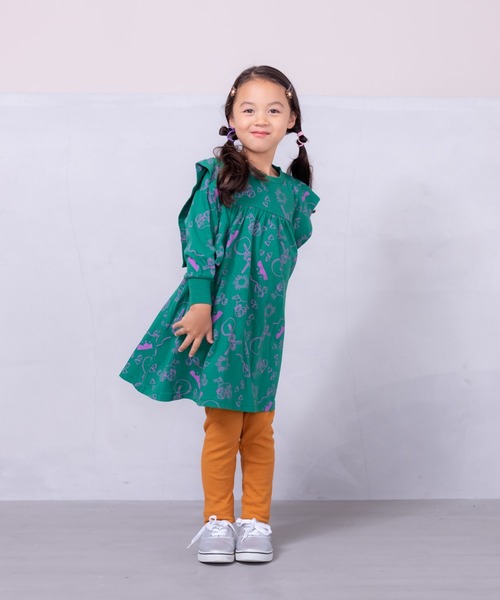 HOGAN RANCH WEAR（ホーガンランチウエア）の「ソウガラスクエアショルダーワンピース（90～130cm）（ワンピース・キッズ・グリーン/ブラウン/ブラック・100/120/110/90/130）」の13枚目の写真