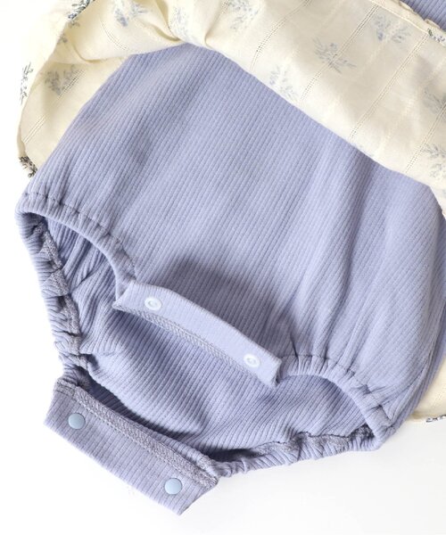 apres les cours（アプレレクール）の「フリル花柄ビスチェカバーオール（ロンパース・キッズ・ピンク/ブルー・70/80）」の8枚目の写真