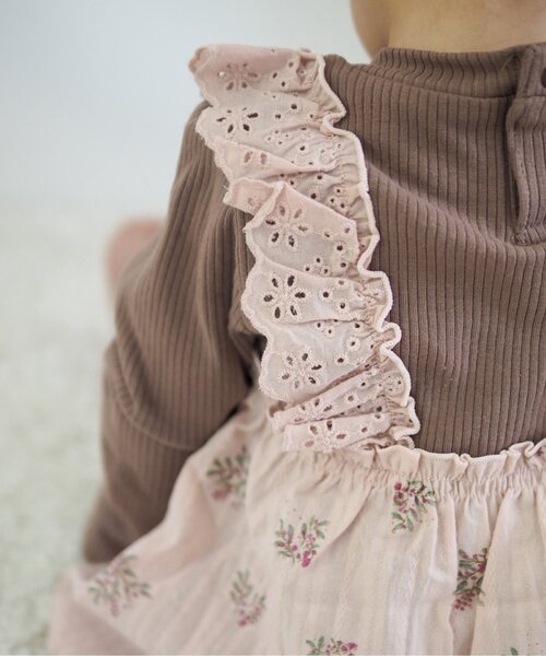apres les cours（アプレレクール）の「フリル花柄ビスチェカバーオール（ロンパース・キッズ・ピンク/ブルー・70/80）」の9枚目の写真