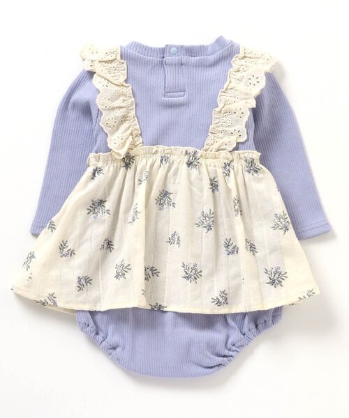 apres les cours（アプレレクール）の「フリル花柄ビスチェカバーオール（ロンパース・キッズ・ピンク/ブルー・70/80）」の11枚目の写真