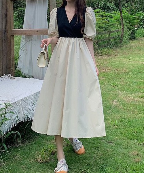 セール】ロングリボンカシュクールワンピース（ワンピース