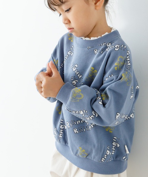 MAKE YOUR DAY（メイクユアデイ）の「WEB限定いろんな柄裏毛トレーナー■80～140cm（スウェット・キッズ・グレー/オレンジ/ネイビー/ライトグレー/アイボリー/ブラック/イエロー/ピンク・120/110/130/90/80/100/140）」の6枚目の写真