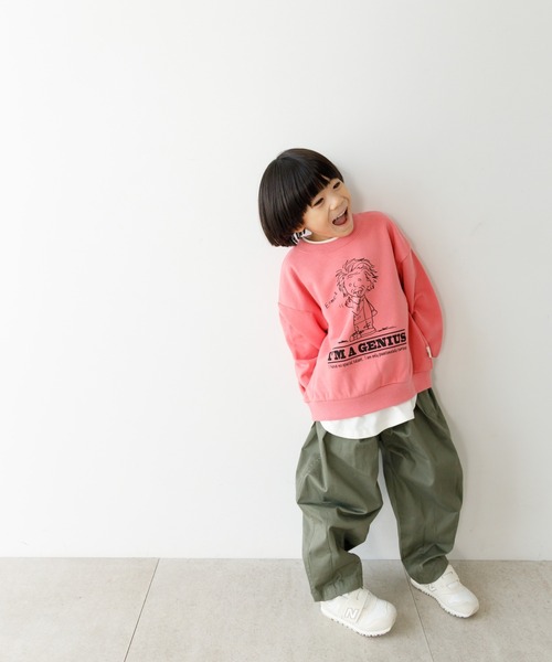 MAKE YOUR DAY（メイクユアデイ）の「WEB限定いろんな柄裏毛トレーナー■80～140cm（スウェット・キッズ・グレー/オレンジ/ネイビー/ライトグレー/アイボリー/ブラック/イエロー/ピンク・120/110/130/90/80/100/140）」の9枚目の写真