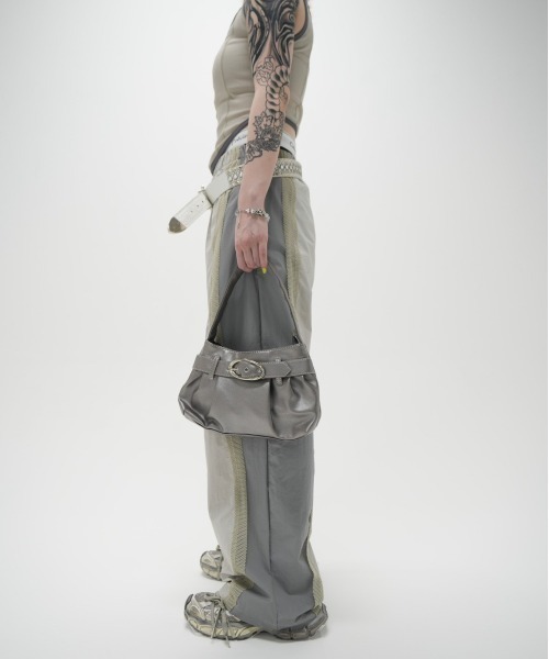 XU（エックスユー）の「ストリートファッション XU エックスユー mesh track pants トラックパンツ ナイロンパンツ ラインパンツ ジョガーパンツ カーゴパンツ テック系（カーゴパンツ・メンズ・ライトグレー・ONE SIZE）」の11枚目の写真