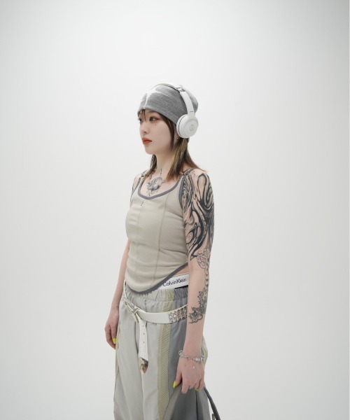 XU（エックスユー）の「ストリートファッション XU エックスユー mesh track pants トラックパンツ ナイロンパンツ ラインパンツ ジョガーパンツ カーゴパンツ テック系（カーゴパンツ・メンズ・ライトグレー・ONE SIZE）」の9枚目の写真