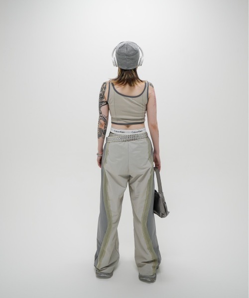 XU（エックスユー）の「ストリートファッション XU エックスユー mesh track pants トラックパンツ ナイロンパンツ ラインパンツ ジョガーパンツ カーゴパンツ テック系（カーゴパンツ・メンズ・ライトグレー・ONE SIZE）」の16枚目の写真