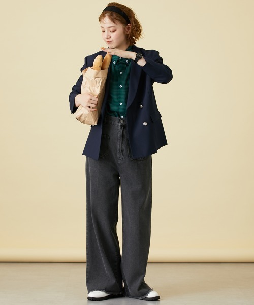 Le temps riche(ルタンリッシュ)の「ハーフスリーブボタンダウンシャツ <Le temps riche>(シャツ/ブラウス・レディース・サックスブルー/ネイビー/グリーン・M/L)」の20枚目の写真