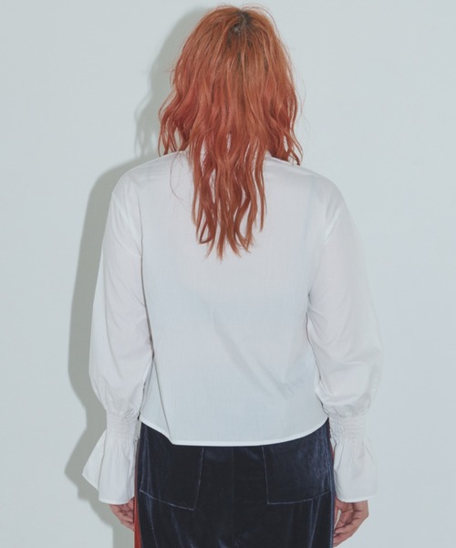 Solace（ソレイス）の「フロントシャーリングシャツ（シャツ/ブラウス・レディース・ブルー/ホワイト・FREE）」の5枚目の写真
